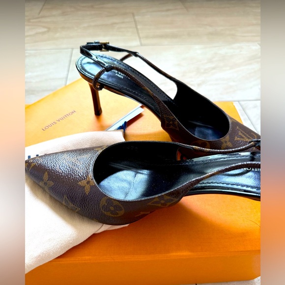 Louis Vuitton Monogram Cherie slingback pumps - Picture 1 of 6